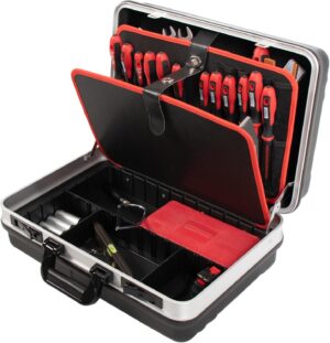 ⚡ Elektro & Technik – Hepco & Becker Werkzeugkoffer Basic, leer, 25 Liter, robuste Ausführung mit 2 Werkzeugtafeln und Fachteilern im Koffer, Grundwerkzeugkasten aus Aluminium/ABS, ohne Werkzeug