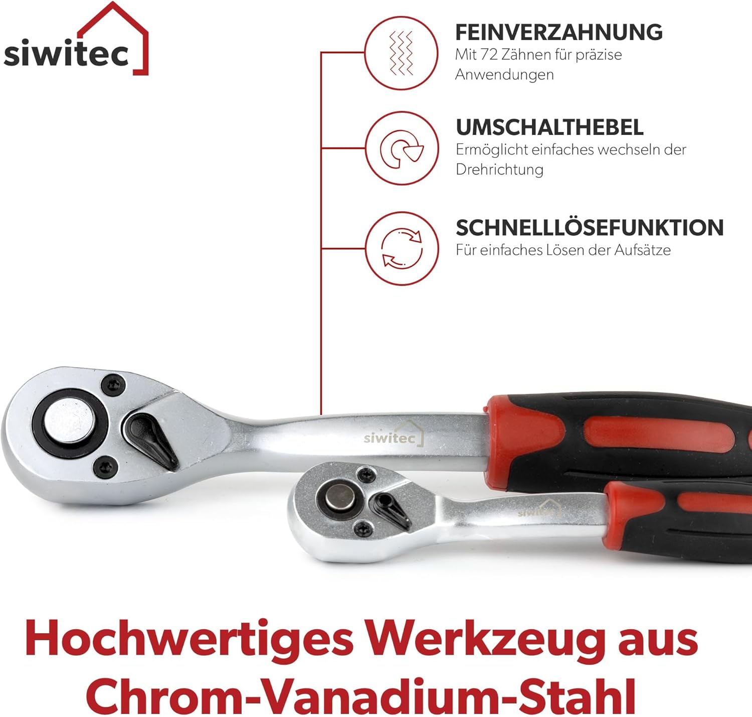 ⚡ Elektro & Technik – Werkzeugkasten 140-teilig | Werkzeugsatz CRV | Werkzeugkasten gefüllt mit Zangen, Schraubendrehern, Schlüsselsatz und vielem mehr | Professioneller Werkzeugkasten – Bild 3