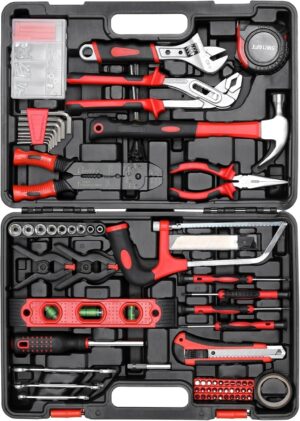 🔥 Angebote & Aktionen – TLGREEN 218 Piece Tool Box Tool Set with Screwdriver, Hex Sockets, Hammer, Pliers, Tool Box Filled Tool for Household, DIY, Cars, Garage