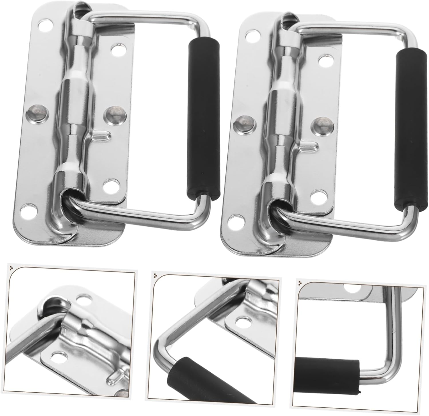 ⚒️ Bau & Montage – Angoily 2 STÜCK Teiliges Flight Case Griff aus Rostfreiem Edelstahl Robust und Langlebig Klappbar für Werkzeugkoffer Aluminium Holzkisten Einfache Montage Geeignet für Studio und – Bild 7