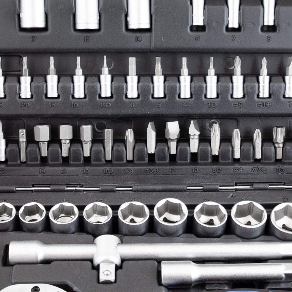 🚗 KFZ & Werkstatt – Bituxx 94-piece socket wrench set, ratchet case, nut case, tool box, sockets, universal joint, spark plug sockets, ratchet bits, hexagon wrench, T-handle Torx – Bild 8
