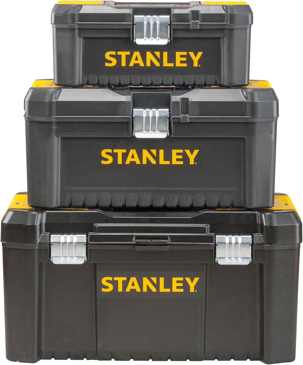 ⚒️ Bau & Montage – Stanley STST1-75518 Essential 16 Zoll Werkzeugkasten mit Metallverschlüssen, Schwarz/Gelb, Zoll – Bild 29