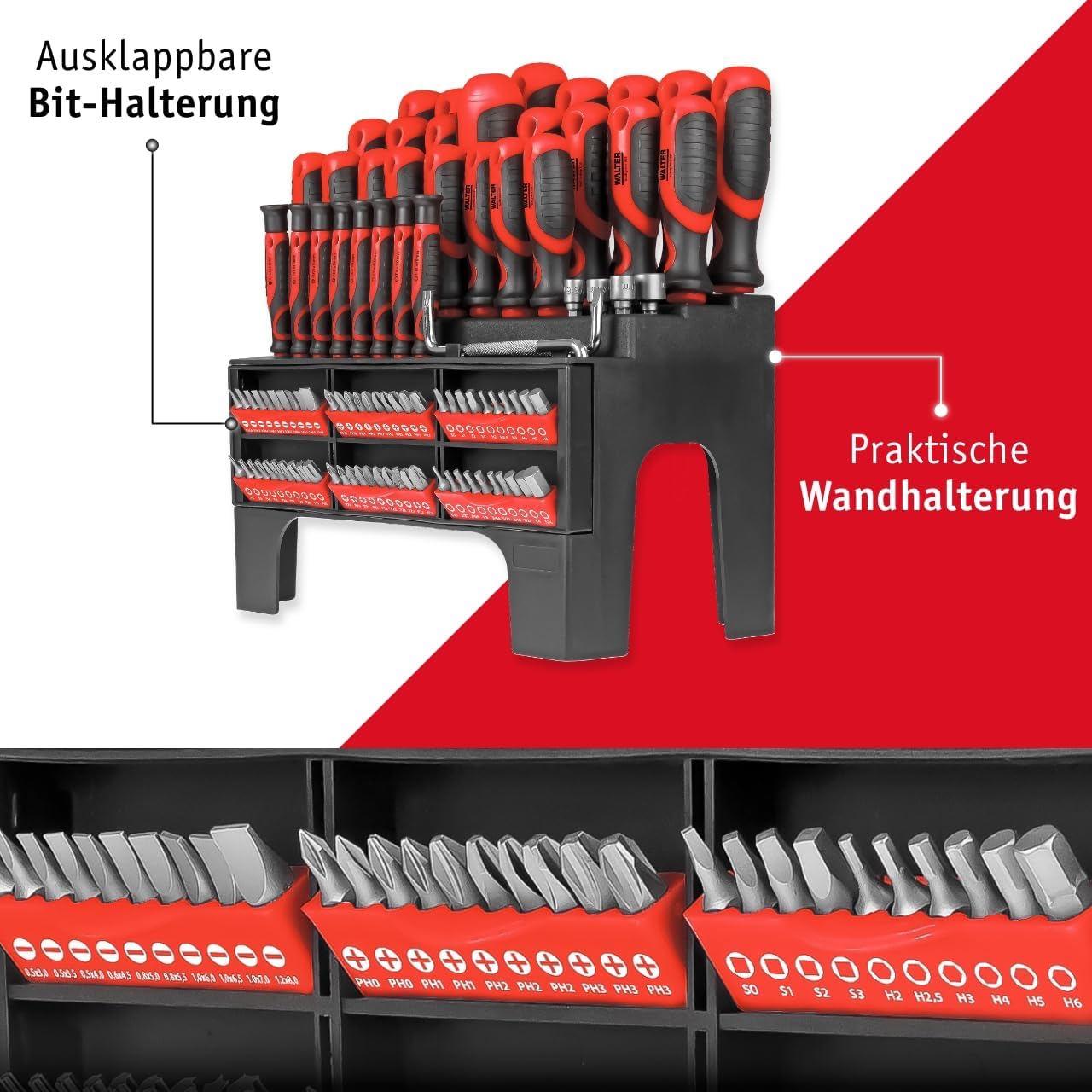 ⚡ Elektro & Technik – Walter XXL Schraubendreher- und Bit-Set, 100-teilig, inkl. Präzisions- und Winkelschraubendreher, Steckschlüsseleinsätze, Ratschenschraubendreher. – Bild 8