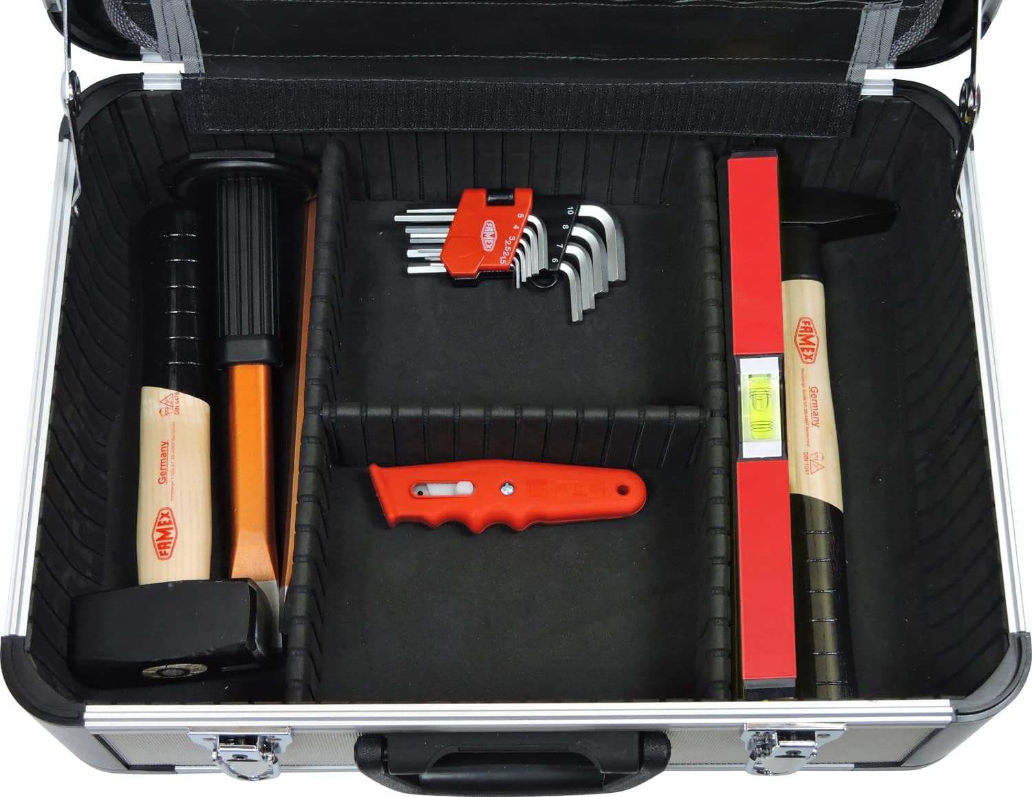 🔥 Angebote & Aktionen – FAMEX 478-10 Professional Aluminium Tool Box with High-Quality Tool Set for Electricians - Most of the Tools Made in Germany – Bild 4