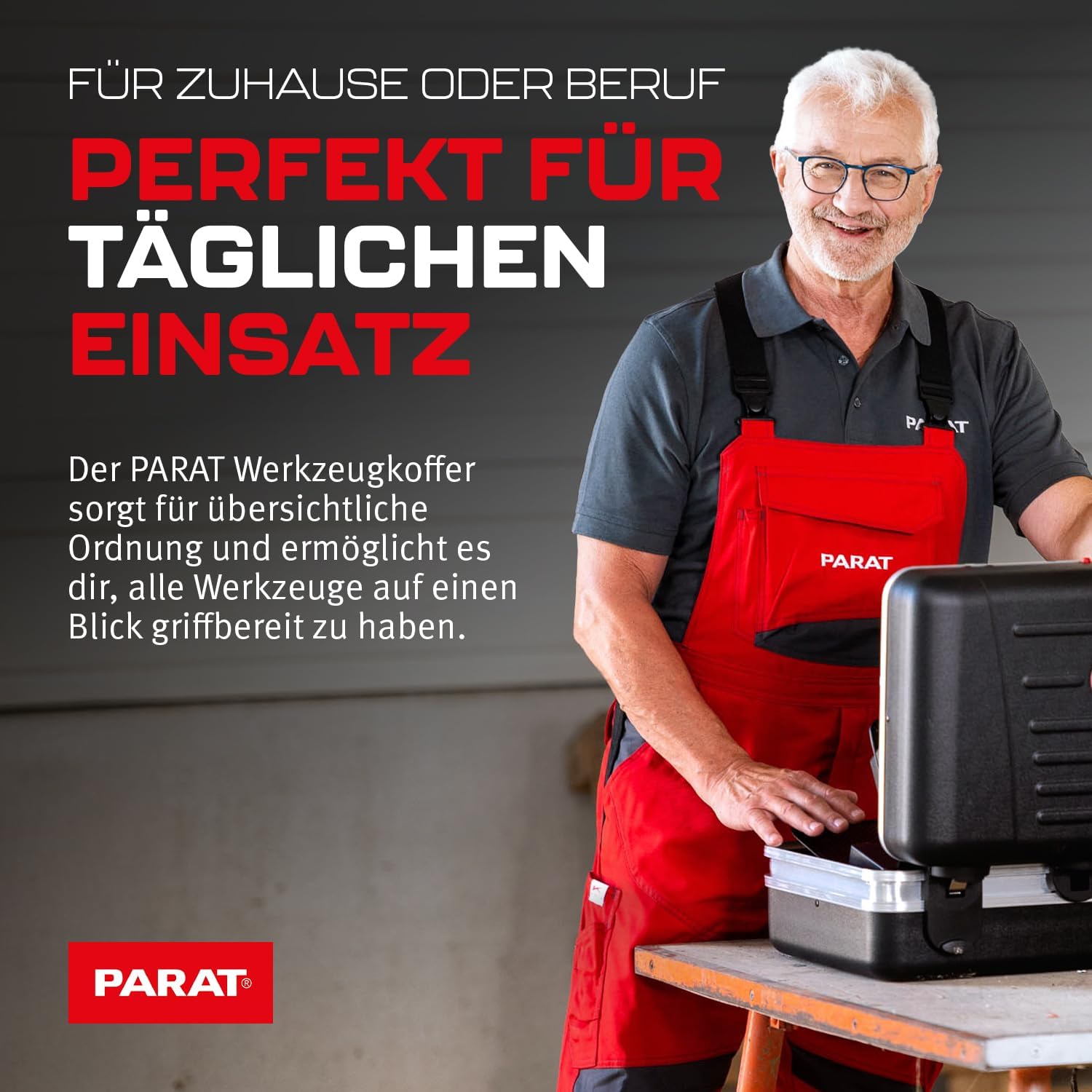 ⚡ Elektro & Technik – PARAT Classic Plus CP-7 | Werkzeugkasten für 51 Werkzeuge | Inklusive Basic Roll-Up Case 8 | Bastelkoffer mit CP-7-Haltern | Werkzeugkasten mit Bodenablage und Dokumentenfach | Mit Aluminiumrahmen – Bild 4