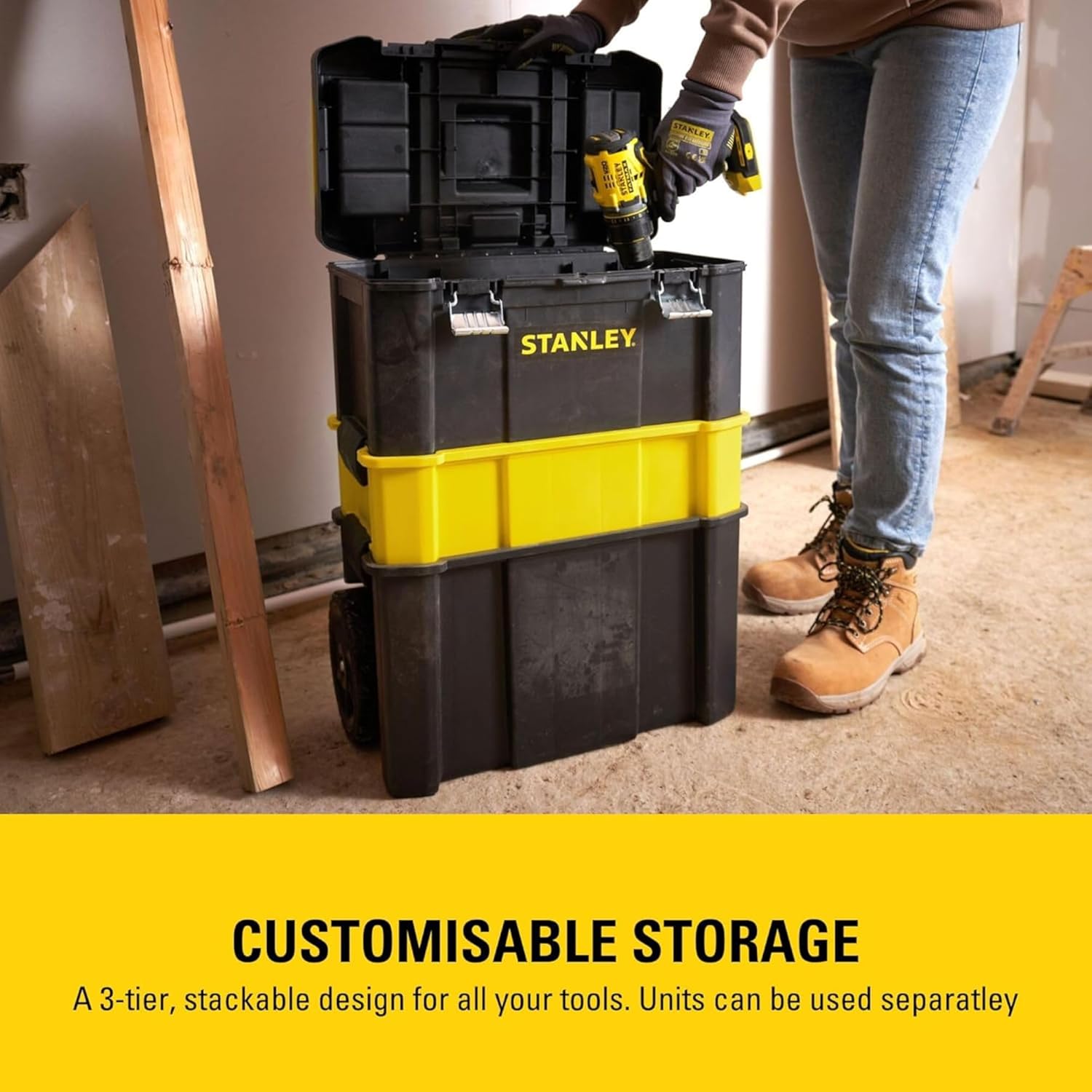 ⚒️ Bau & Montage – Stanley 3-in-1-Werkzeugwagen – Bild 7