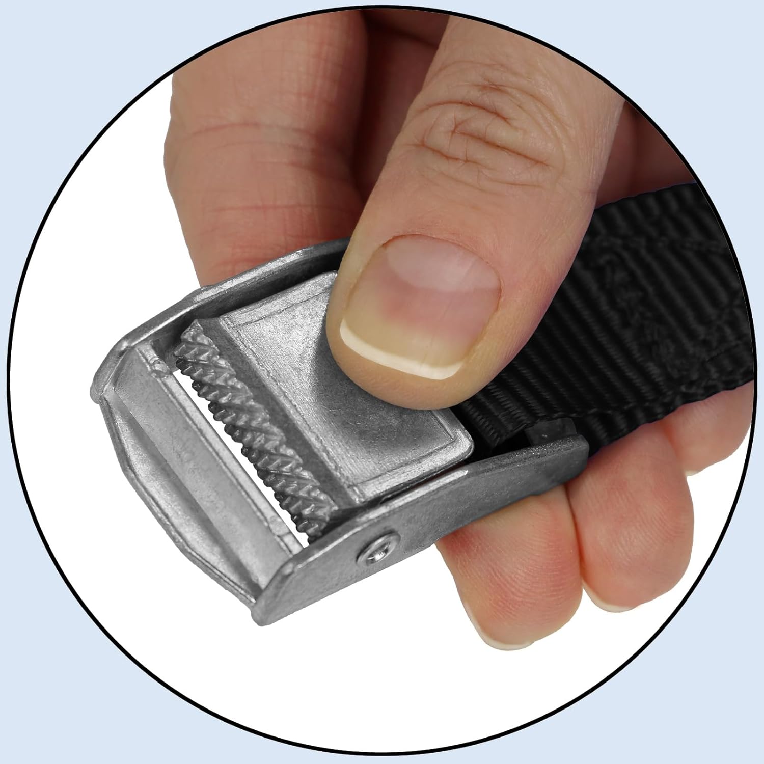🚗 KFZ & Werkstatt – Lashing Strap Lashing Strap – Black – Various Lengths and Quantities Maximum Load 250 kg DIN EN 12195-2 – Bild 5