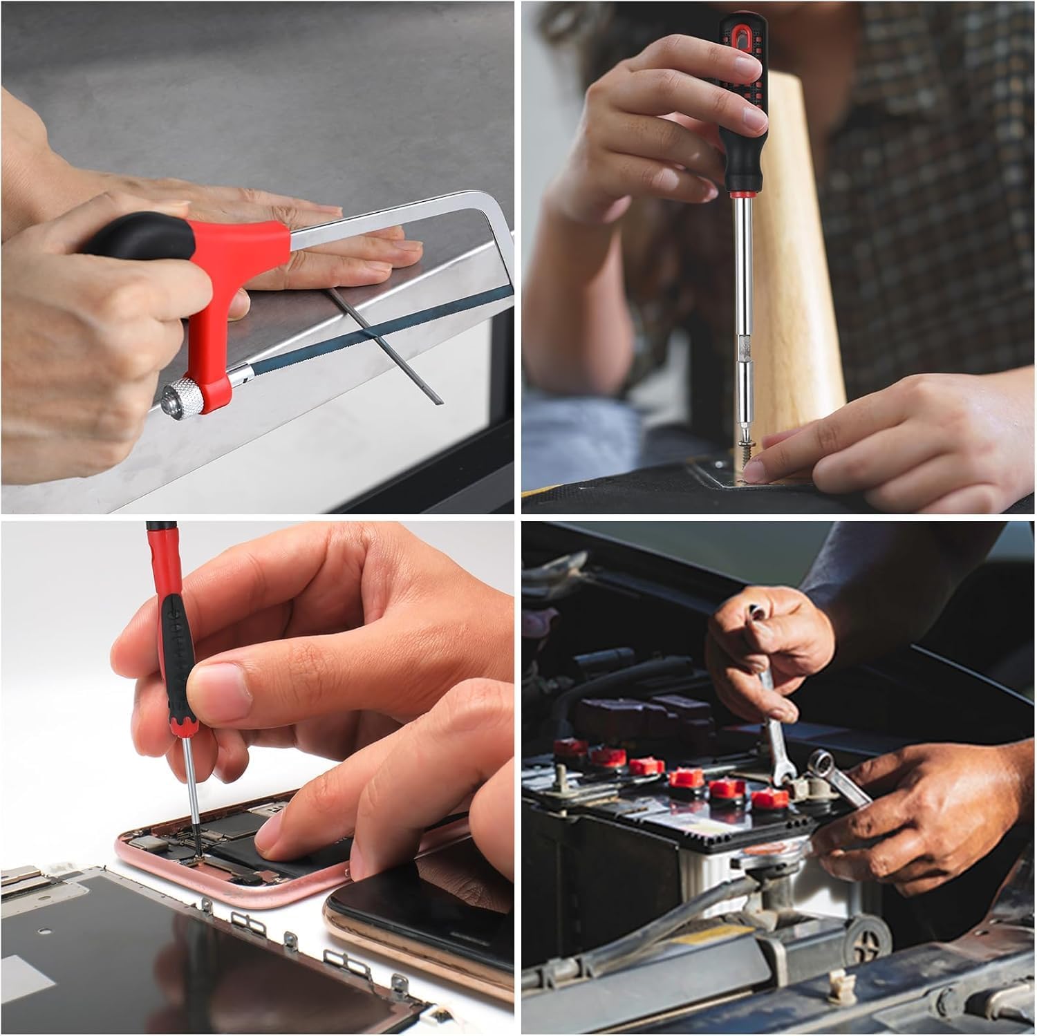 🔥 Angebote & Aktionen – TLGREEN 218 Piece Tool Box Tool Set with Screwdriver, Hex Sockets, Hammer, Pliers, Tool Box Filled Tool for Household, DIY, Cars, Garage – Bild 6