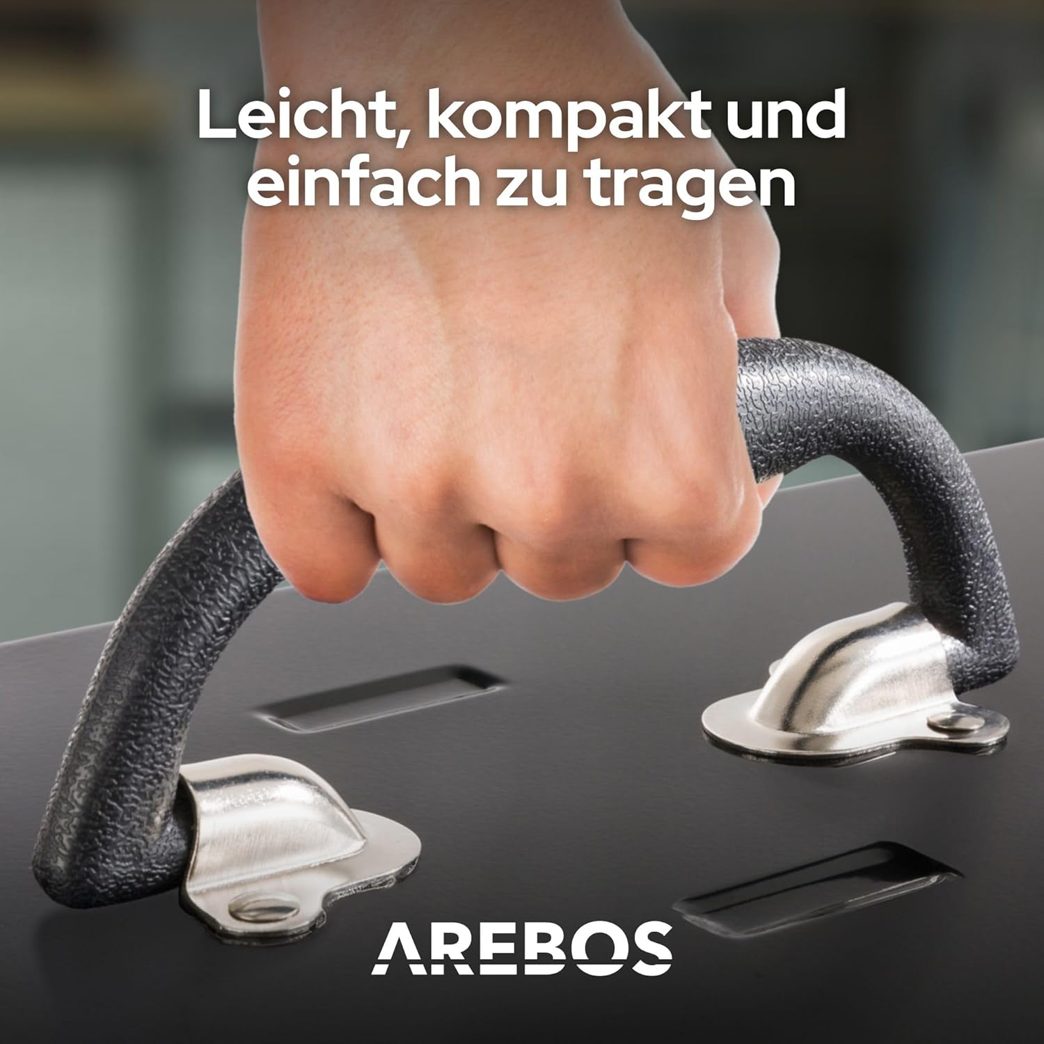 ⚒️ Bau & Montage – Arebos Werkzeugkasten mit 3 Schubladen und 2 Ablagefächern 52 x 22 x 30,5 cm | Abschließbarer Werkzeugkasten | Werkzeugkasten mit Tragegriff und Druckknöpfen | Rutschfeste Matten | Schwarz – Bild 6