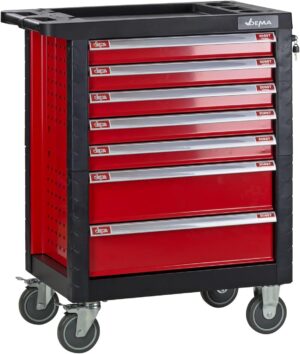 ⚒️ Bau & Montage – DEMA Werkstattwagen „Carlos“, 7 Schubladen