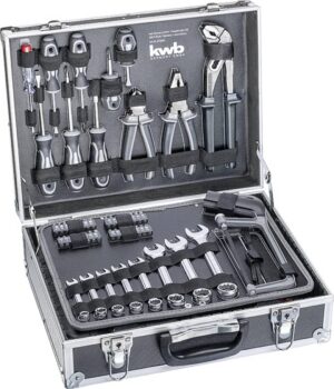 🔥 Angebote & Aktionen – kwb Tool box made of robust aluminium including 199 pieces high-quality tool set as a perfect basic equipment for the home, workshop or mobile use