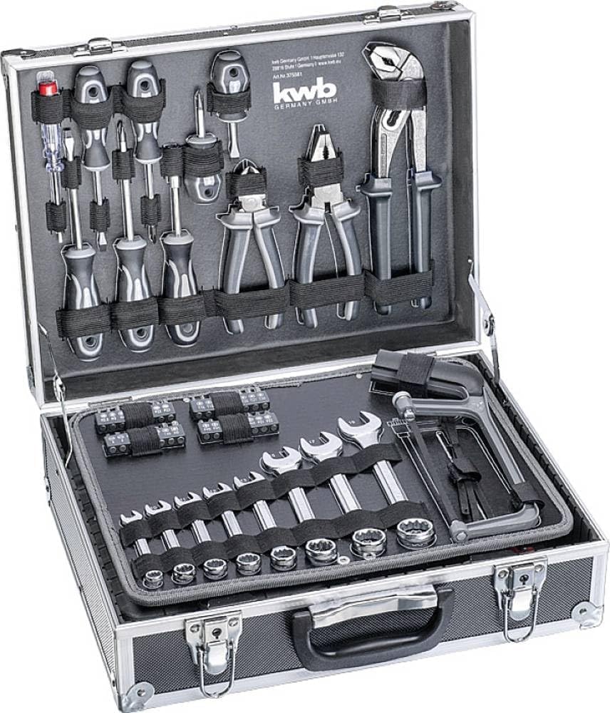 🔥 Angebote & Aktionen – kwb Tool box made of robust aluminium including 199 pieces high-quality tool set as a perfect basic equipment for the home, workshop or mobile use