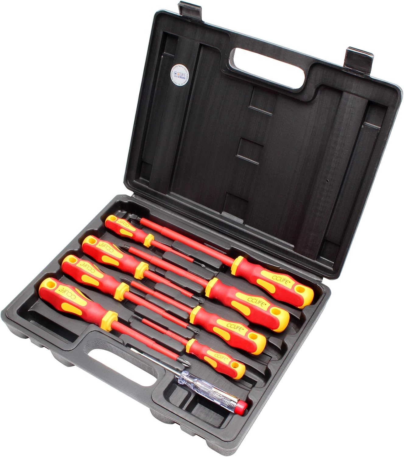 ⚡ Elektro & Technik – CCLIFE 9-teiliges VDE-isoliertes Schraubendreher-Set inklusive Spannungsprüfer-Steckplatz und PH- und PZ-Set – Bild 9
