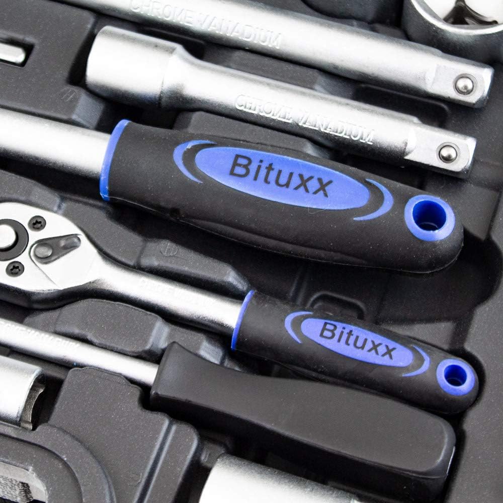 🔥 Angebote & Aktionen – BITUXX® 108 Part tool box Ratchet box Tool set Tool box Ratchet box Socket wrench Bit Allen wrench Tool set – Bild 7