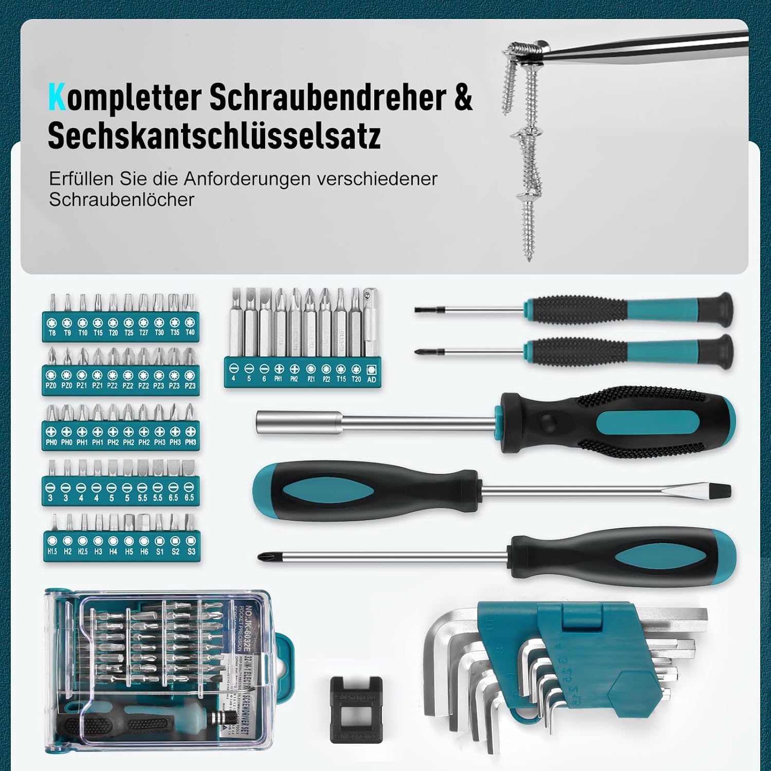 🔥 Angebote & Aktionen – Sundpey 379-Piece Filled Tool Box - General Tool Set for Home/Car Repair Tool Box Storage Case with Drawer General Household Tool Set – Bild 5