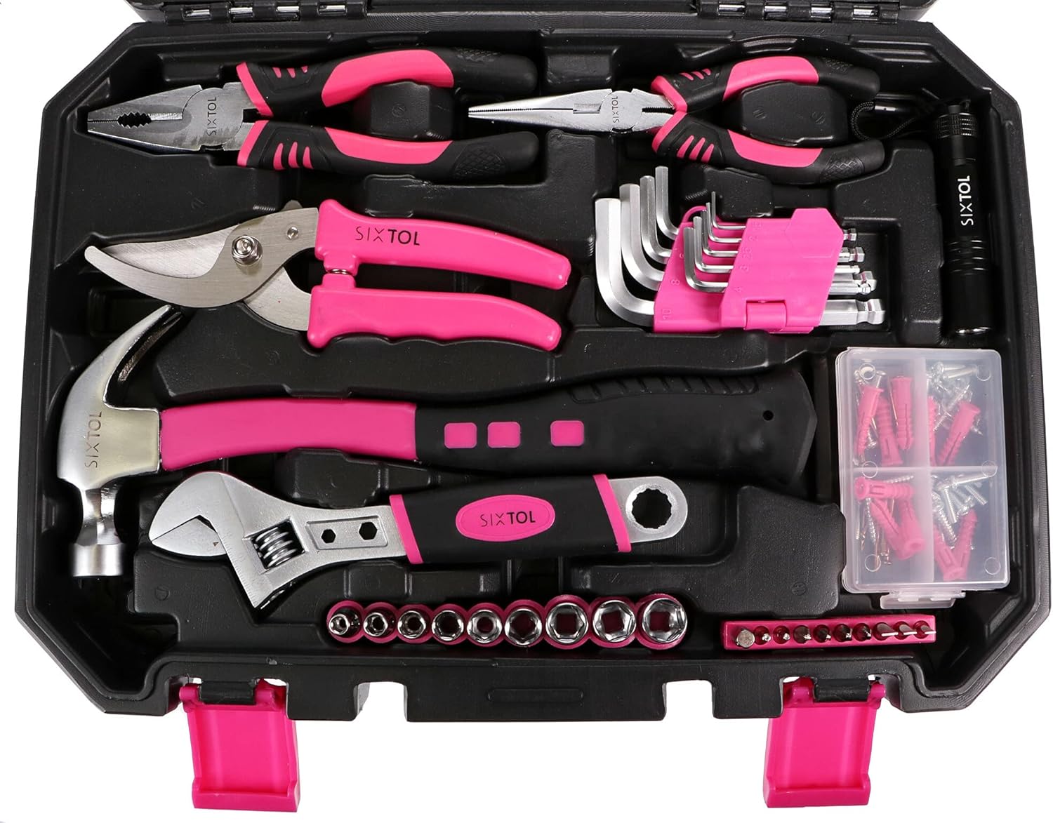 🔥 Angebote & Aktionen – Home PINK 128 Tool Set in Case | For Home Use | Tool Case | Screwdriver Bits | Robust, High Quality | Ideal for Household or Garage | Practical Plastic Case | Pink – Bild 3