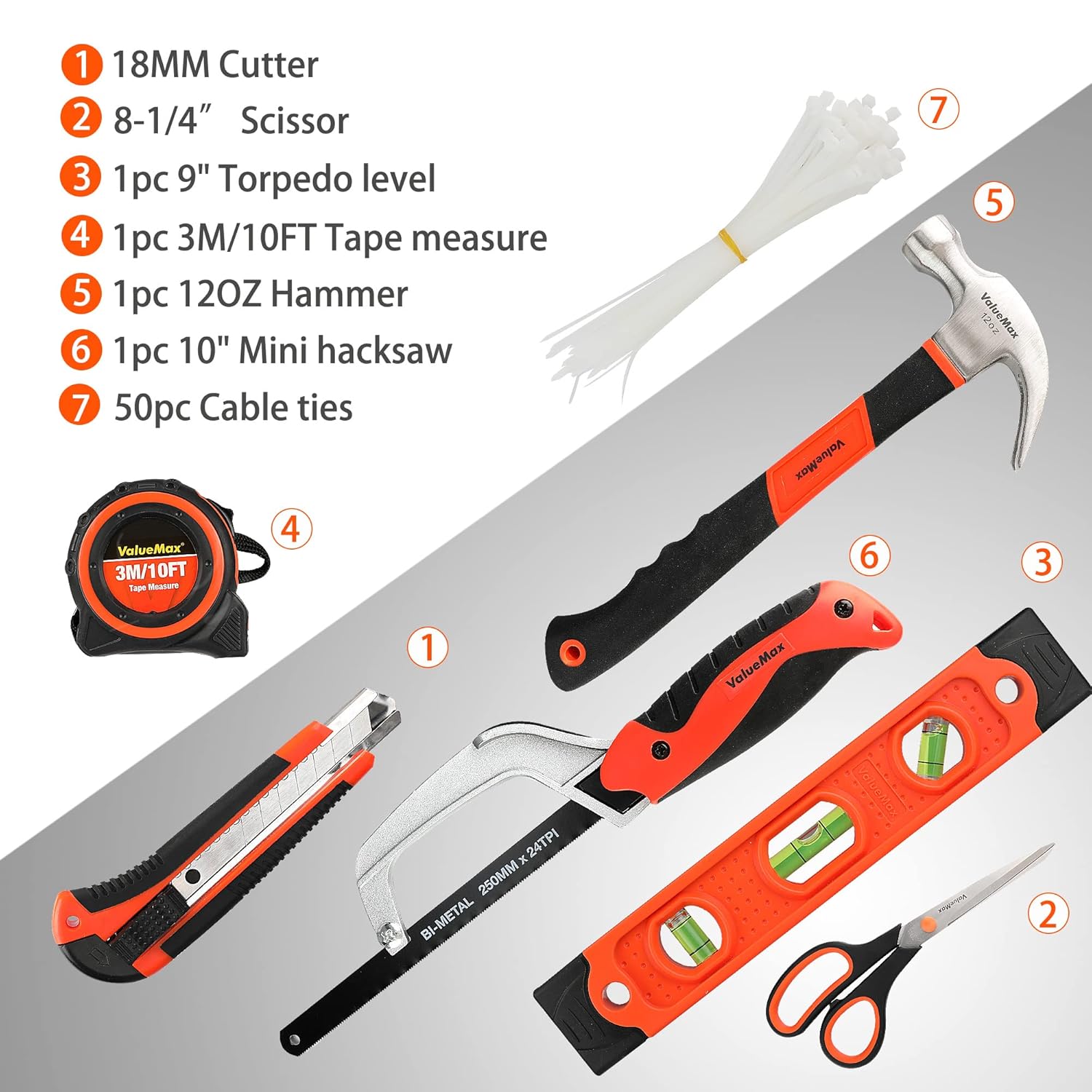 🔥 Angebote & Aktionen – ValueMax Tool Set 219 Pieces, Tool Bag, Daily Tools, Tool Set for Household, DIY, DIY and Mechanics for Home Repairs or Professional Work – Bild 6