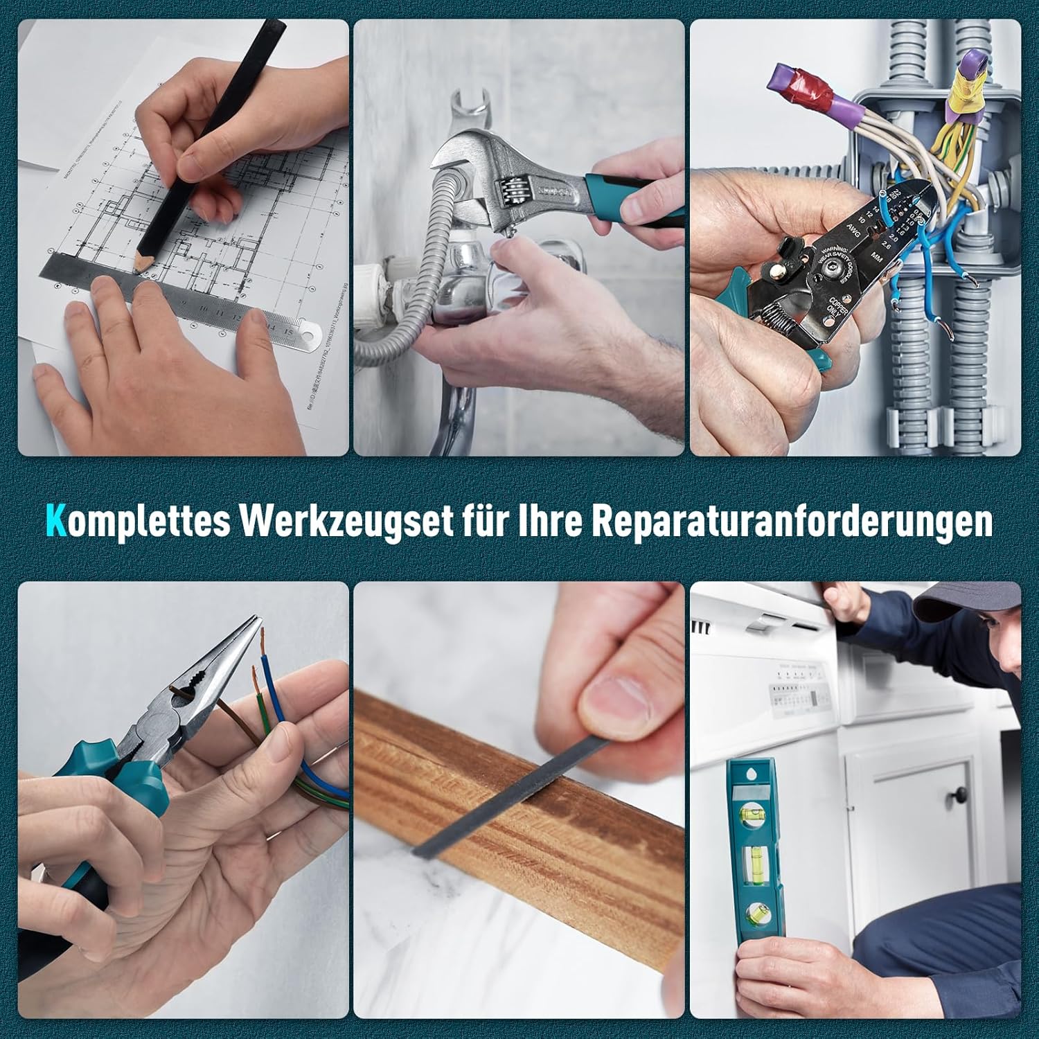 🔥 Angebote & Aktionen – Sundpey 379-Piece Filled Tool Box - General Tool Set for Home/Car Repair Tool Box Storage Case with Drawer General Household Tool Set – Bild 7