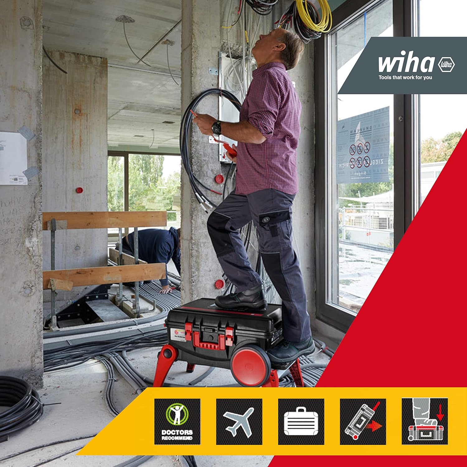 ⚡ Elektro & Technik – Wiha XXL III Elektro-Werkzeugkoffer-Set, 104-teilig, Elektriker-Werkzeugkoffer, Werkzeugkoffer mit umfangreichem Sortiment (44128) – Bild 3