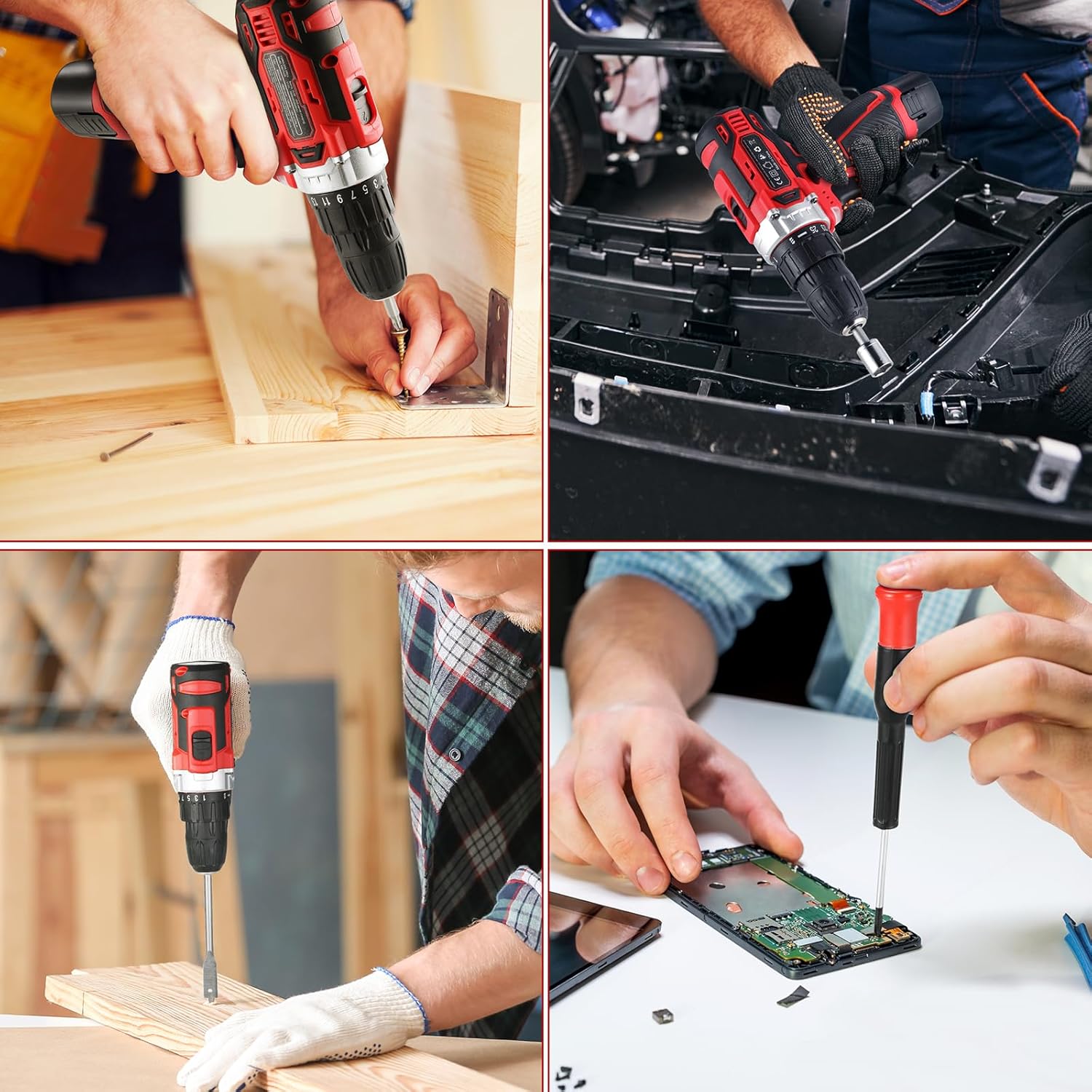 🔥 Angebote & Aktionen – TLGREEN Tool Box Cordless Screwdriver Set Filled 138 Pieces with 12 V Battery Drill Tool Set for Repairs and Maintenance, Tool Box Power Tool Household, DIY Repairs and Maintenance – Bild 5