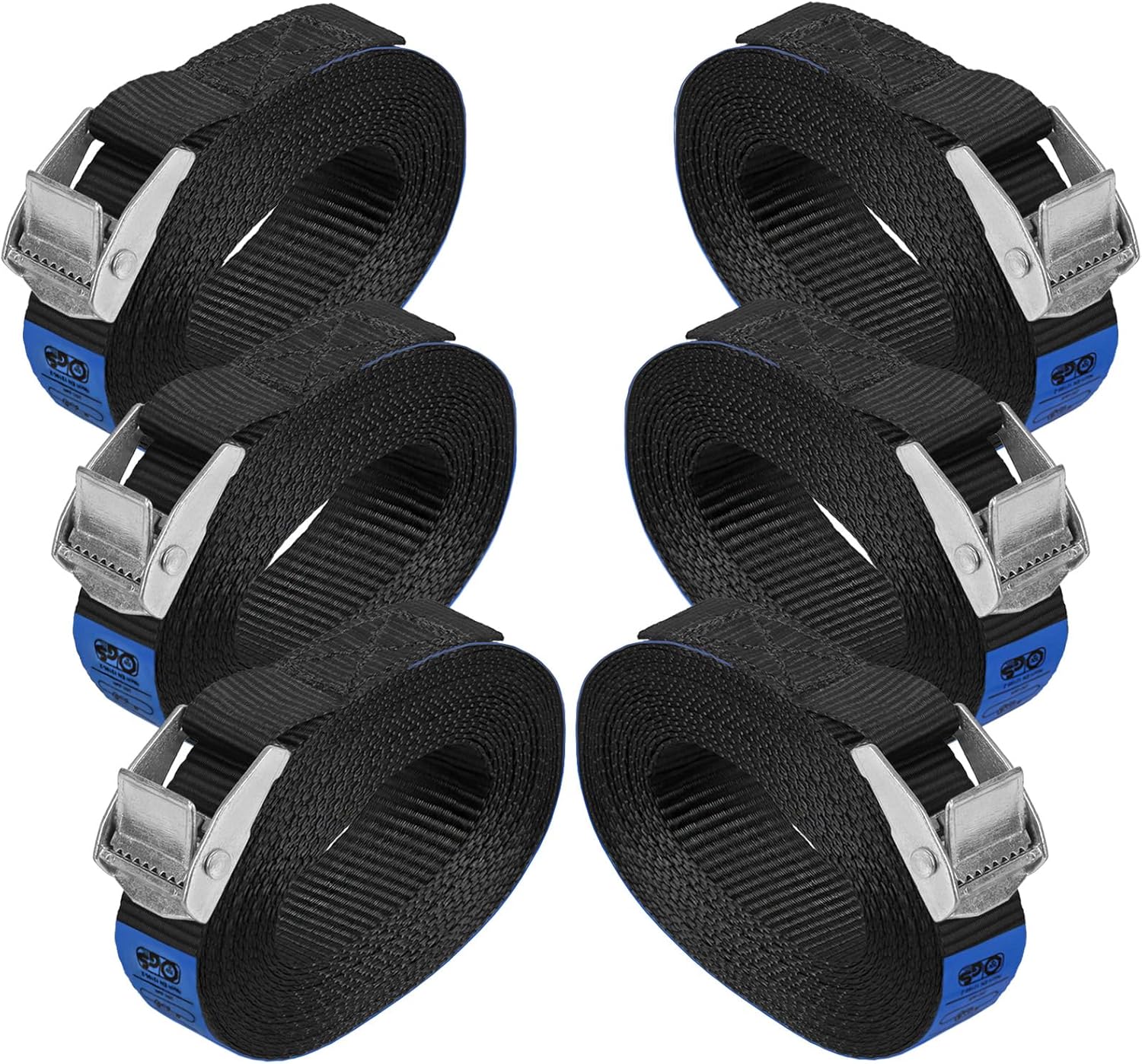 🚗 KFZ & Werkstatt – Lashing Strap Lashing Strap – Black – Various Lengths and Quantities Maximum Load 250 kg DIN EN 12195-2