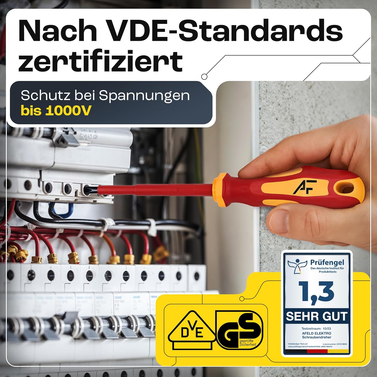 ⚡ Elektro & Technik – VDE-Magnet-Schraubendreher-Set – 6-teilig – 2 Kreuz – 4 Schlitz – isoliert bis 1000 V – aus S2-Stahl in Industriequalität – Bild 4