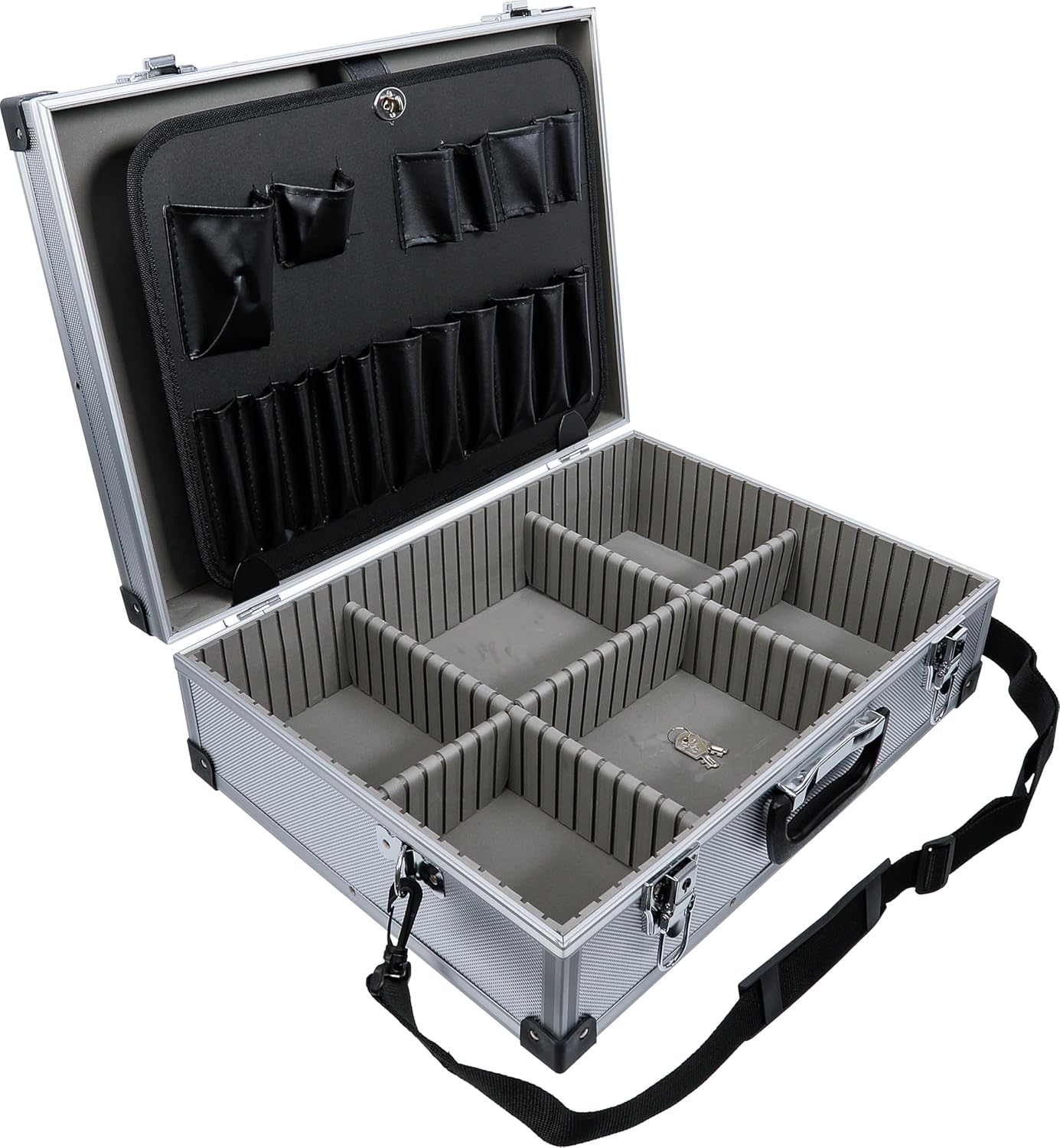 🔥 Angebote & Aktionen – BGS 3304 Aluminium Case, Silver/Black, 460x340x150 mm – Bild 2