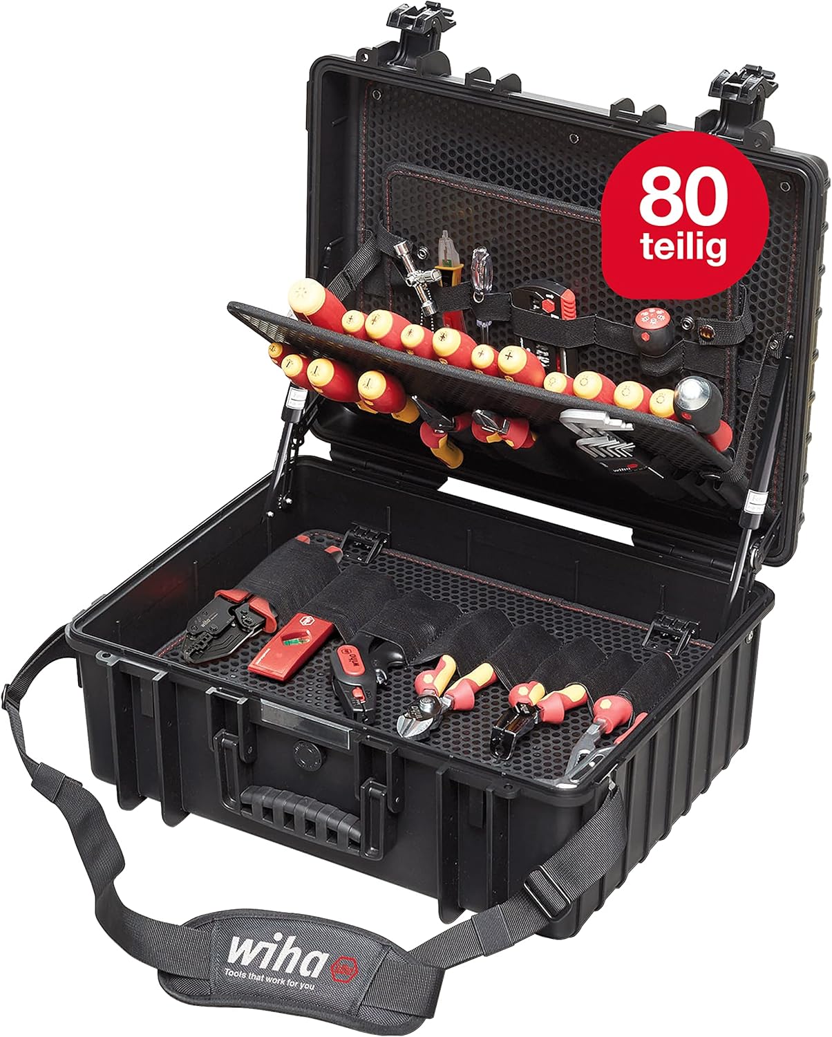 ⚡ Elektro & Technik – Wiha Werkzeugset Elektrikerkompetenz XL gemischt 80-teilig im Koffer (40523), 9300702