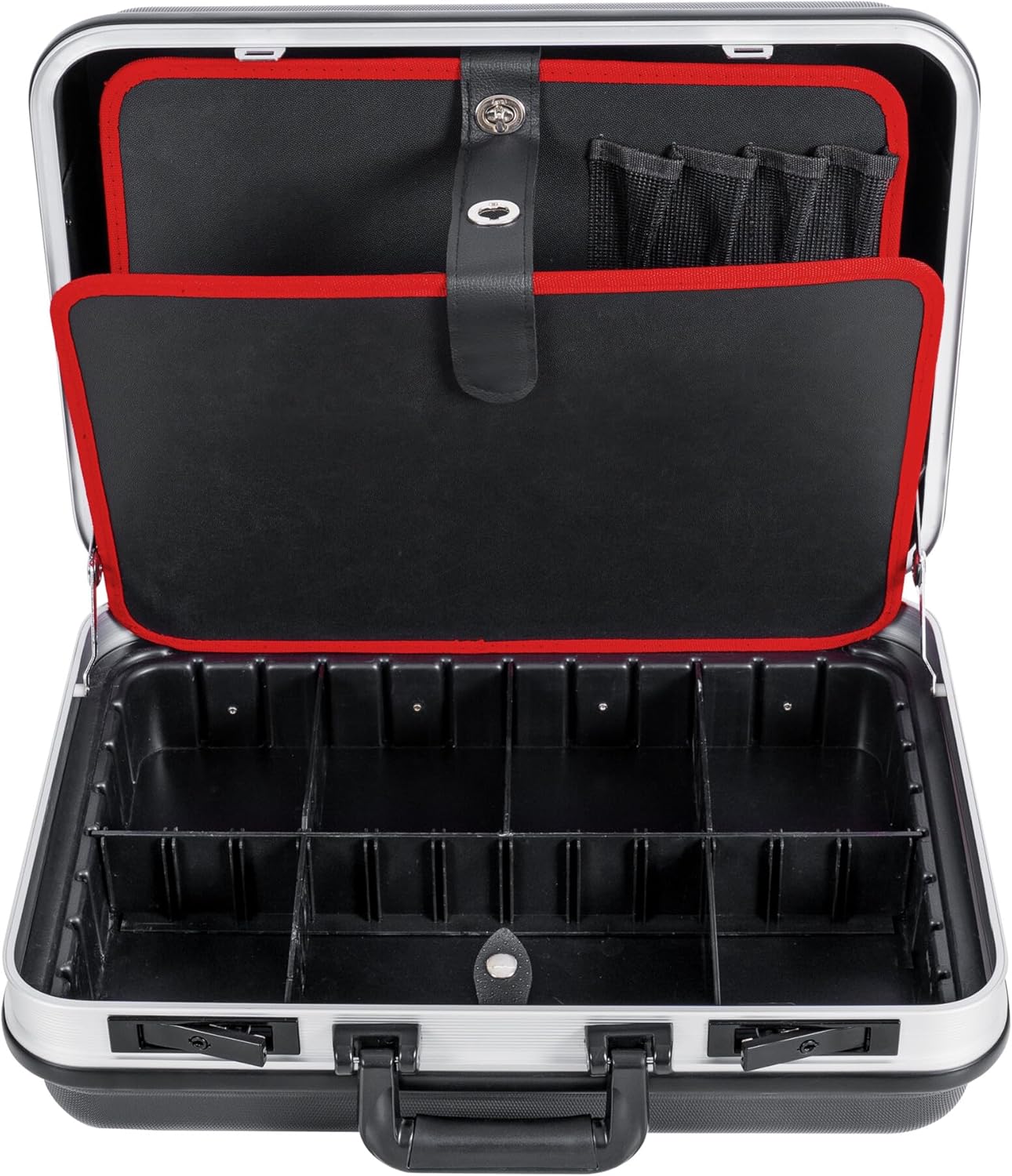 ⚒️ Bau & Montage – STIER Leer-Werkzeugkoffer Basic/ABS-Kunststoffkofferschale | Stabil und schlagfest | Maximale Belastung 15 kg | 30 Werkzeugtaschen | Abschließbar mit 2 Schlüsseln | – Bild 3