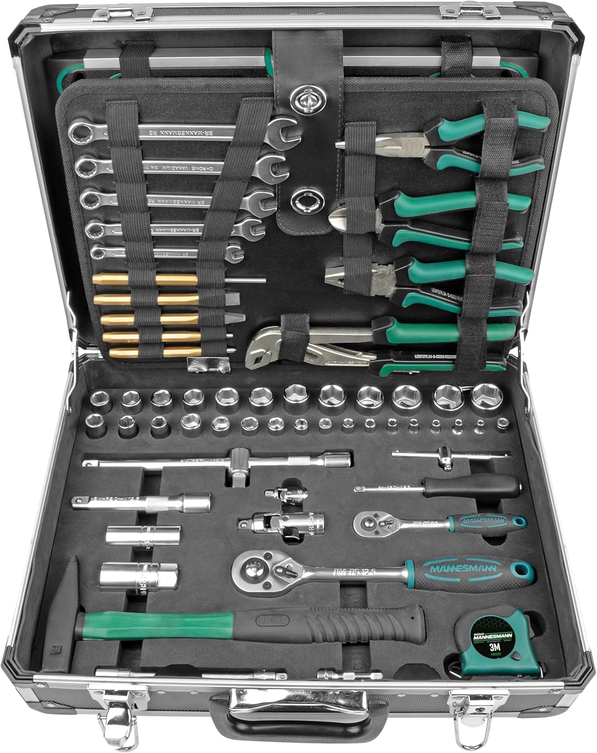 ⚒️ Bau & Montage – Brüder Mannesmann Tools 160-teiliger Werkzeugkoffer, Menge: 1 M29078 – Bild 5