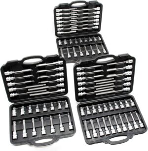 🚗 KFZ & Werkstatt – Socket Spanner Set (88-Piece) with Hexalobular, Multi-Tooth and Hexagonal Sockets / in 3 Tool Cases