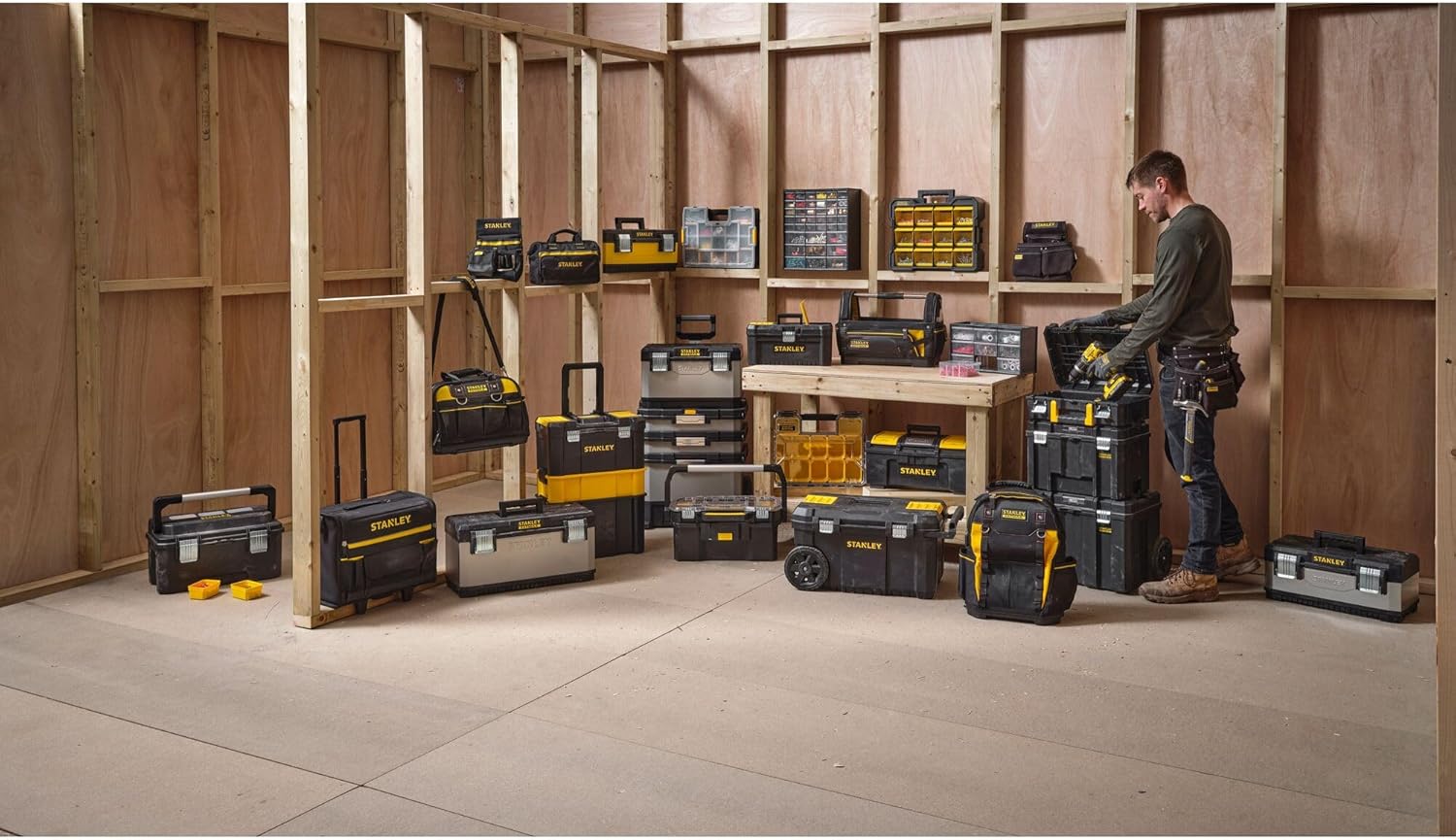 ⚒️ Bau & Montage – Stanley STST1-75518 Essential 16 Zoll Werkzeugkasten mit Metallverschlüssen, Schwarz/Gelb, Zoll – Bild 28
