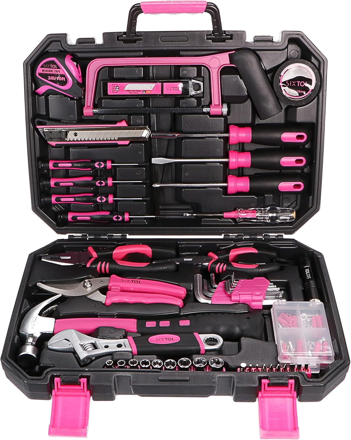 🔥 Angebote & Aktionen – Home PINK 128 Tool Set in Case | For Home Use | Tool Case | Screwdriver Bits | Robust, High Quality | Ideal for Household or Garage | Practical Plastic Case | Pink