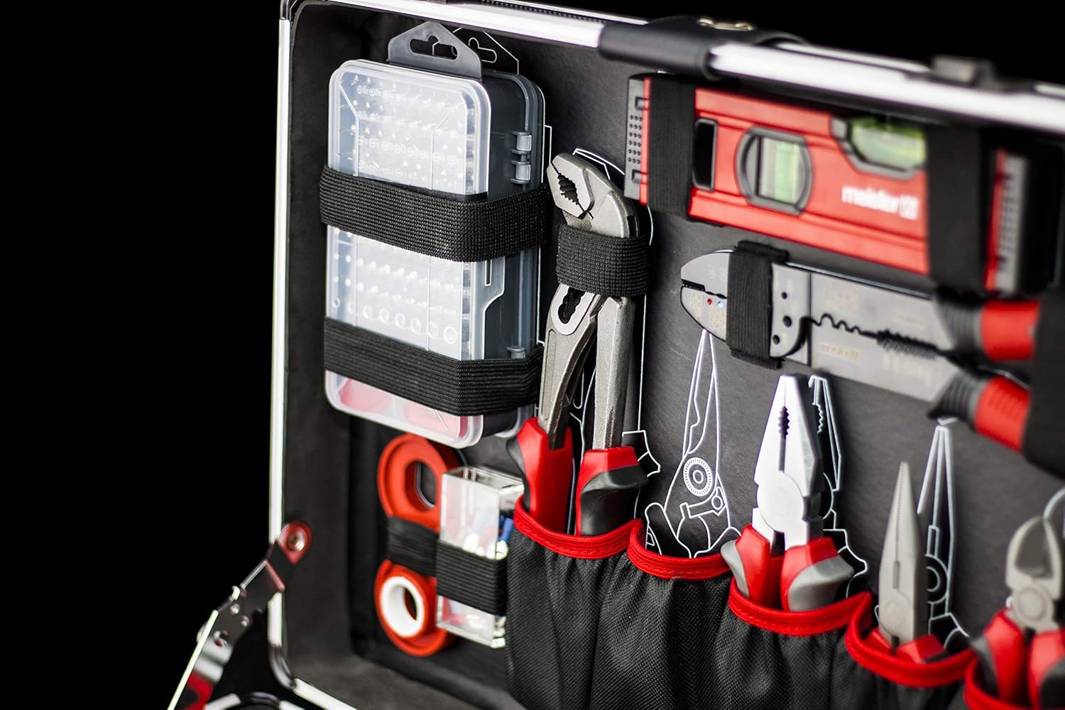🔥 Angebote & Aktionen – Meister tool trolley 238-piece tool set, with wheels, telescopic handle, filled professional tool box, tool box on wheels, tool box complete with tool, 8971480., 8971480 – Bild 6