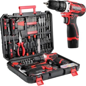 🔥 Angebote & Aktionen – TLGREEN Tool Box Cordless Screwdriver Set Filled 138 Pieces with 12 V Battery Drill Tool Set for Repairs and Maintenance, Tool Box Power Tool Household, DIY Repairs and Maintenance