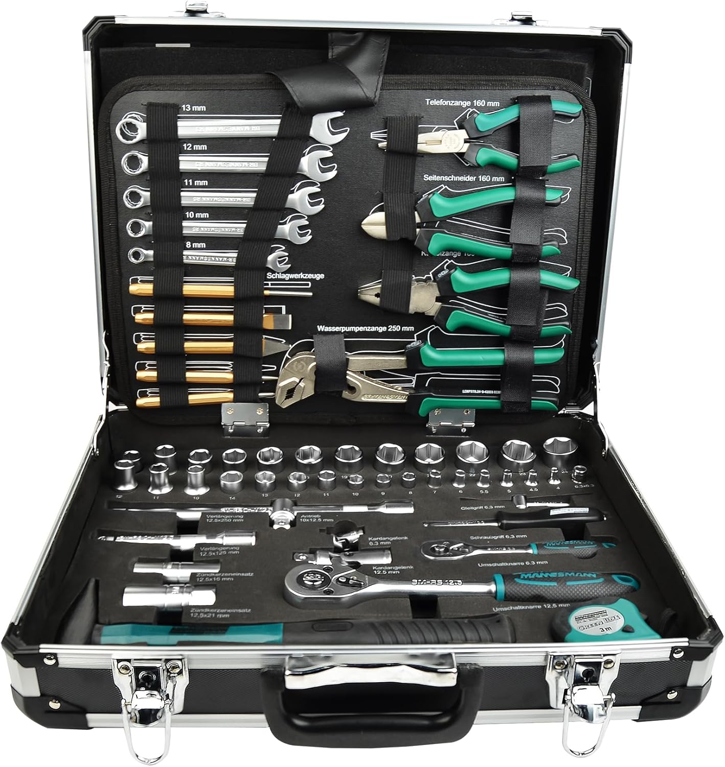 ⚒️ Bau & Montage – Brüder Mannesmann Tools 160-teiliger Werkzeugkoffer, Menge: 1 M29078