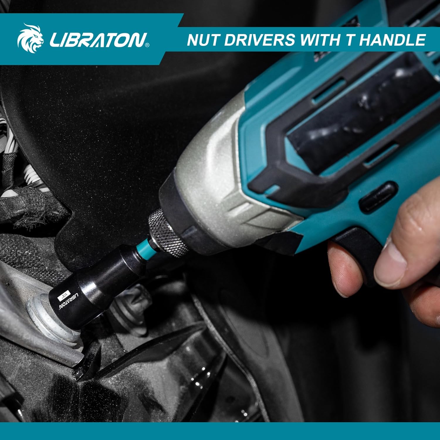 🚗 KFZ & Werkstatt – LIBRATON 27-Piece Magnetic Socket Long Set 1/4 Inch with Ratchet T-Handle, Metric and SAE Long Socket Wrench, Hex Socket, Socket Adapter Wing Nut Screwdriver, Bit Holder – Bild 7