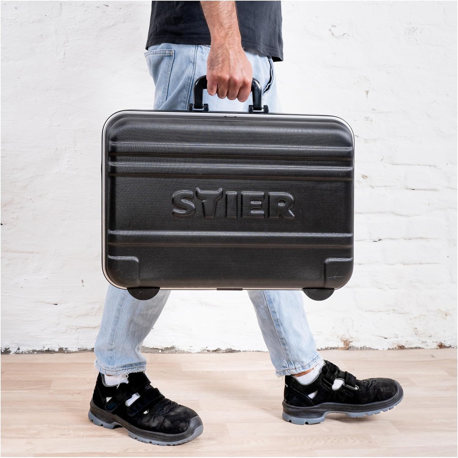 ⚒️ Bau & Montage – STIER Leer-Werkzeugkoffer Basic/ABS-Kunststoffkofferschale | Stabil und schlagfest | Maximale Belastung 15 kg | 30 Werkzeugtaschen | Abschließbar mit 2 Schlüsseln | – Bild 5