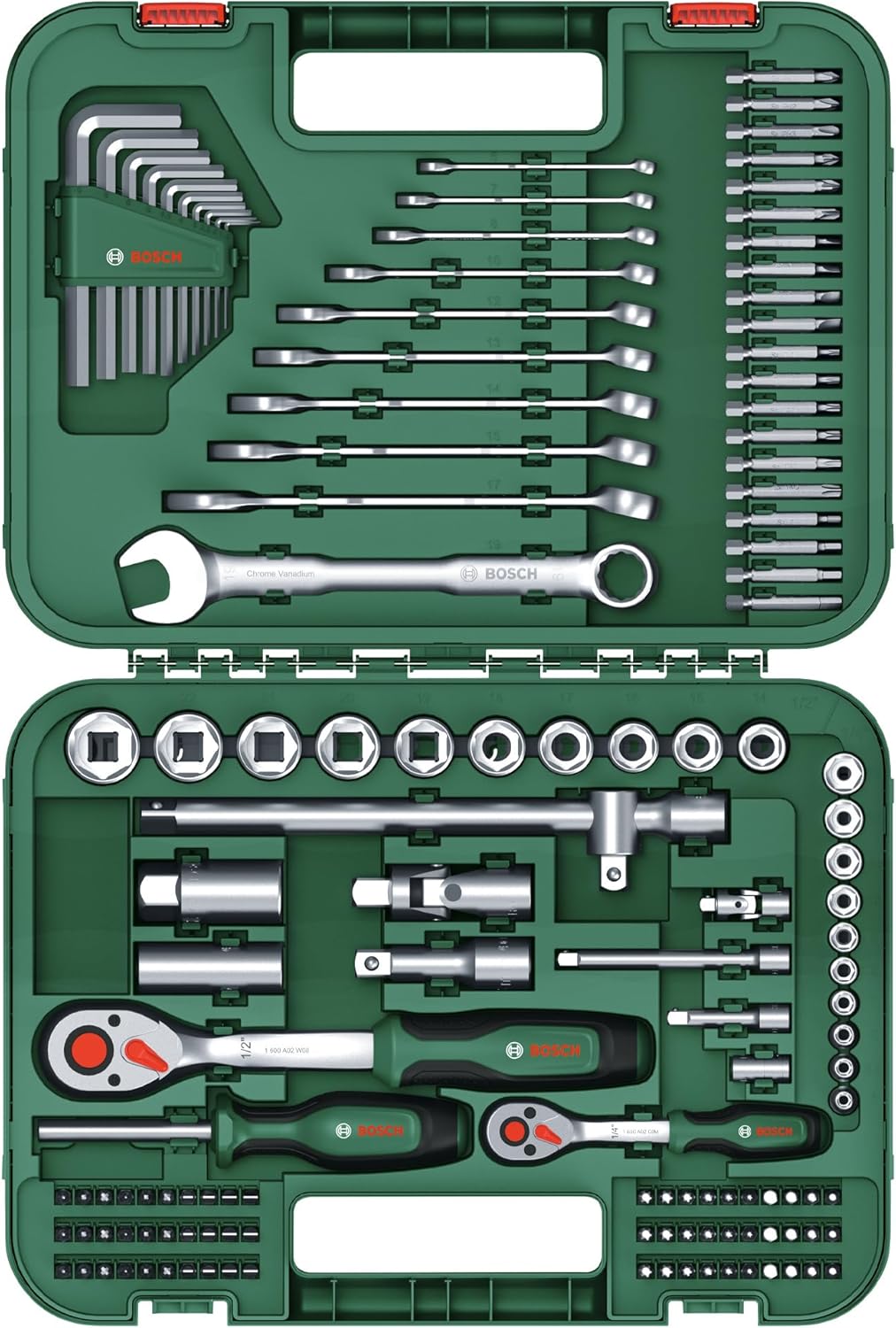 🔥 Angebote & Aktionen – Bosch Advanced Handwerkzeug-Set 132-teilig (für Schraub- und Befestigungsaufgaben; Hochwertige Materialien; Ergonomisches Design; lange Lebensdauer) – Bild 3