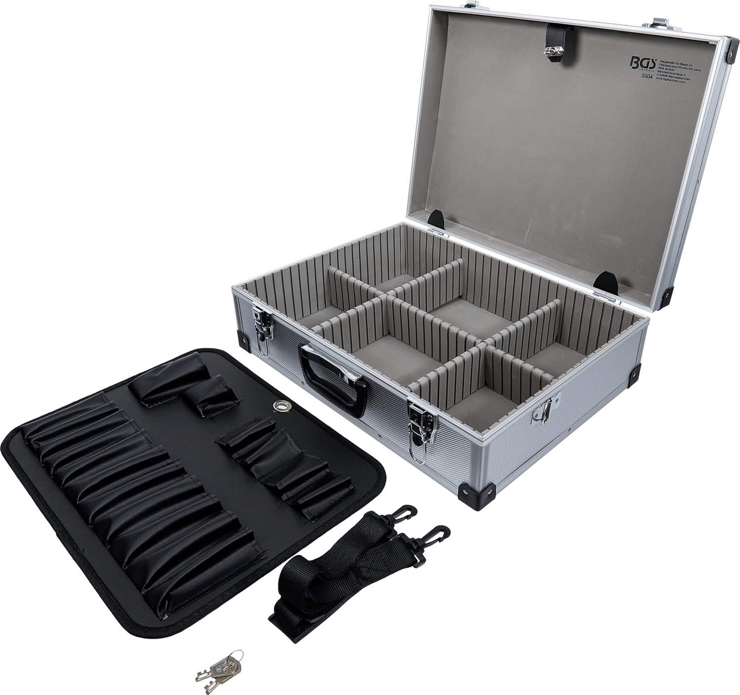 🔥 Angebote & Aktionen – BGS 3304 Aluminium Case, Silver/Black, 460x340x150 mm – Bild 3