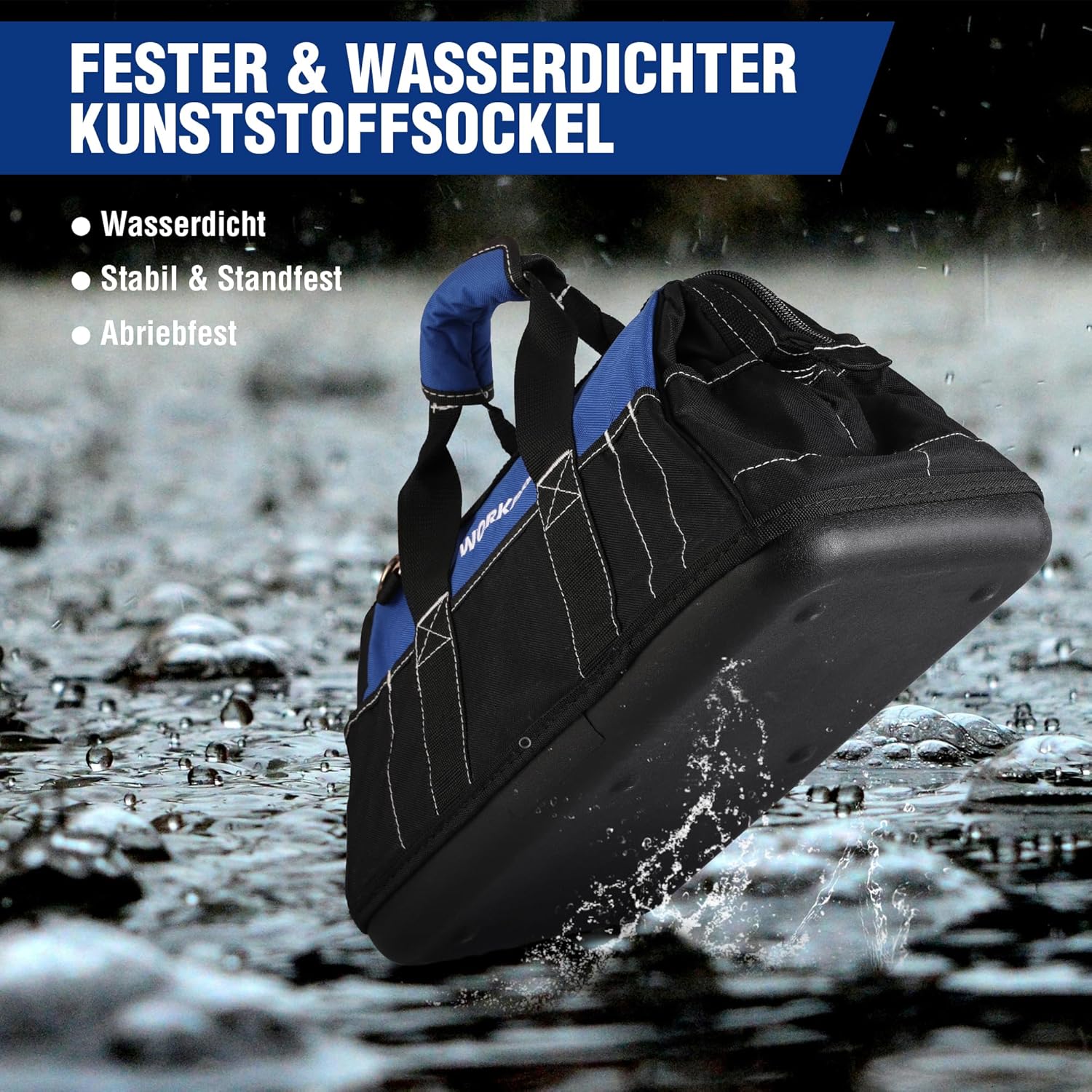 ⚡ Elektro & Technik – WORKPRO 16-Zoll-Werkzeugtaschen-Organizer, harter Boden, weit offener Mund, robuste Mehrzweck-Werkzeugtasche mit verstellbarem Schultergurt – Bild 5