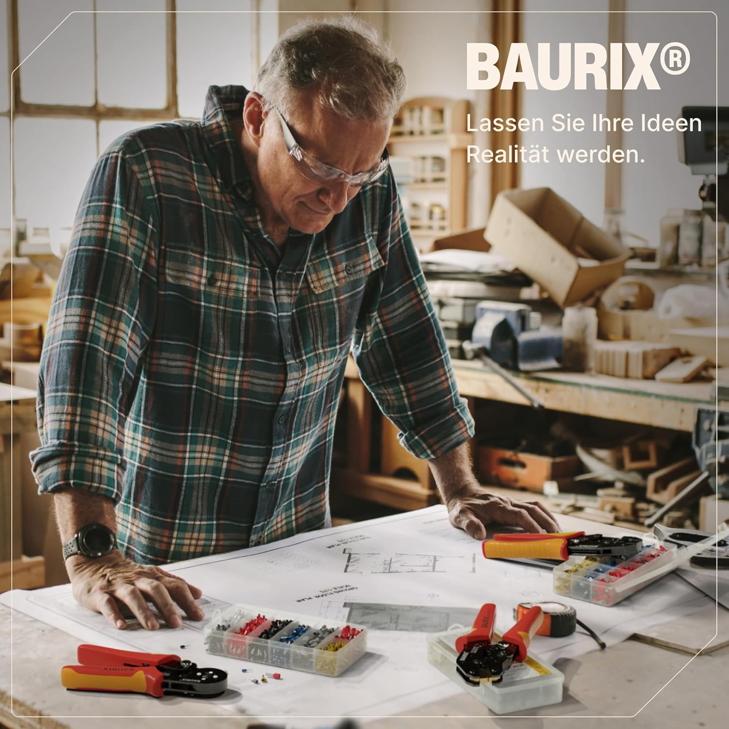⚡ Elektro & Technik – BAURIX® Crimping pliers including 700 piece cable lugs set, cable lug pliers for 0.50 - 6.00 mm² cable sleeves, cable lug pliers – Bild 8