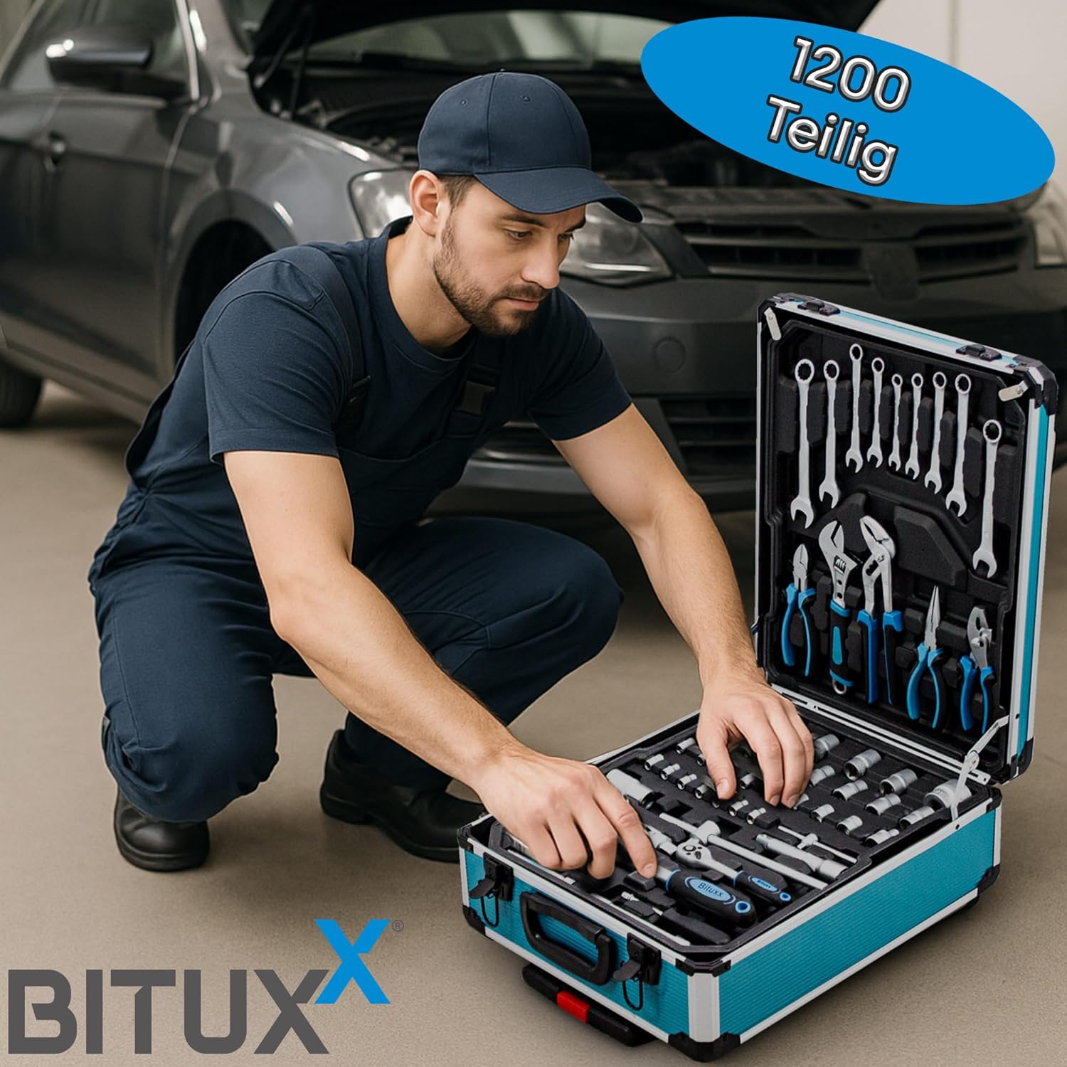 🔥 Angebote & Aktionen – Bituxx Tool Box 1200 Pieces Tool Ratchet Box Tool Trolley Nut Box Ratchet Box Socket Wrench Torx Multi-Tooth Ratchet – Bild 2