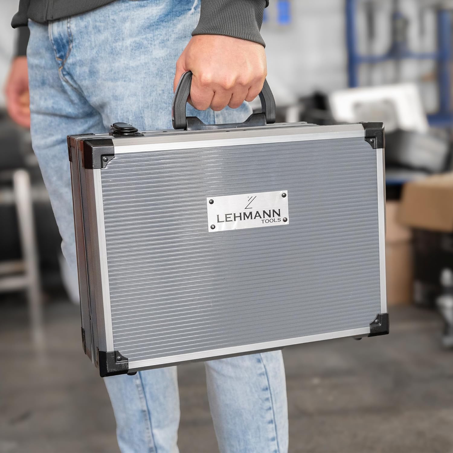 🔥 Angebote & Aktionen – LEHMANN Filled Tool Box - 88-Piece Tool Set - Robust Aluminium Tool Box with Carry Handle - Tools with Rubberised Handle - Complete Tool Set for Workshop, Garage and Household – Bild 3