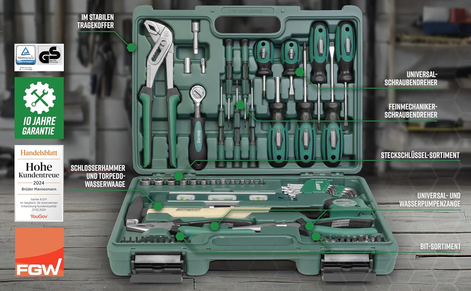 🔥 Angebote & Aktionen – Brüder Mannesmann M29084 Tool Box, 87 Pieces – Bild 2