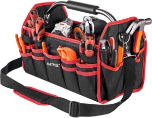 ⚡ Elektro & Technik – Werkzeugtasche, wasserdichte Werkzeugtasche, leer, Werkzeugtaschen, faltbar, groß, Werkzeugkasten leer, mit verstellbarem Schultergurt und Tragegriff, für den Heimgebrauch, Elektriker