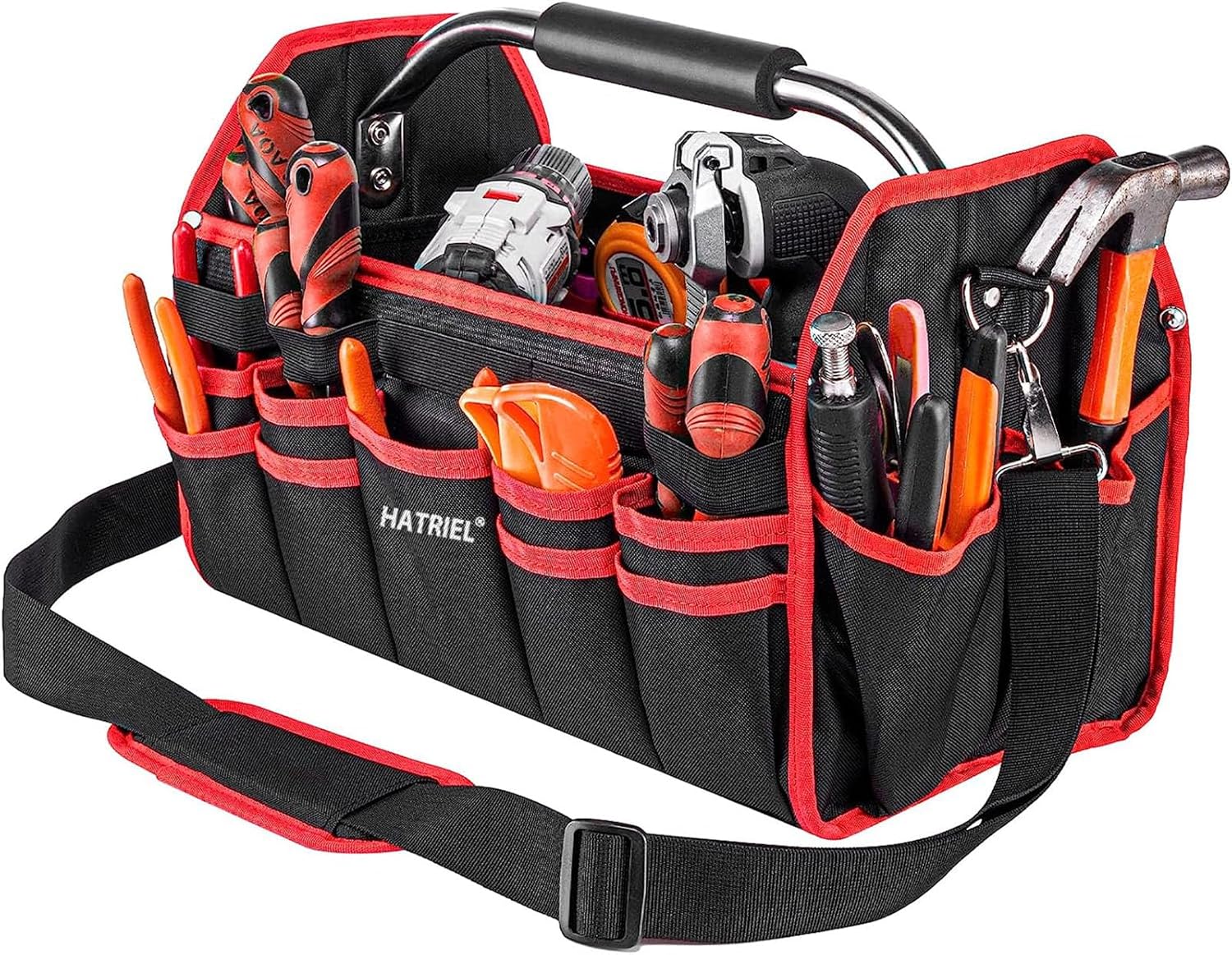 ⚡ Elektro & Technik – Werkzeugtasche, wasserdichte Werkzeugtasche, leer, Werkzeugtaschen, faltbar, groß, Werkzeugkasten leer, mit verstellbarem Schultergurt und Tragegriff, für den Heimgebrauch, Elektriker