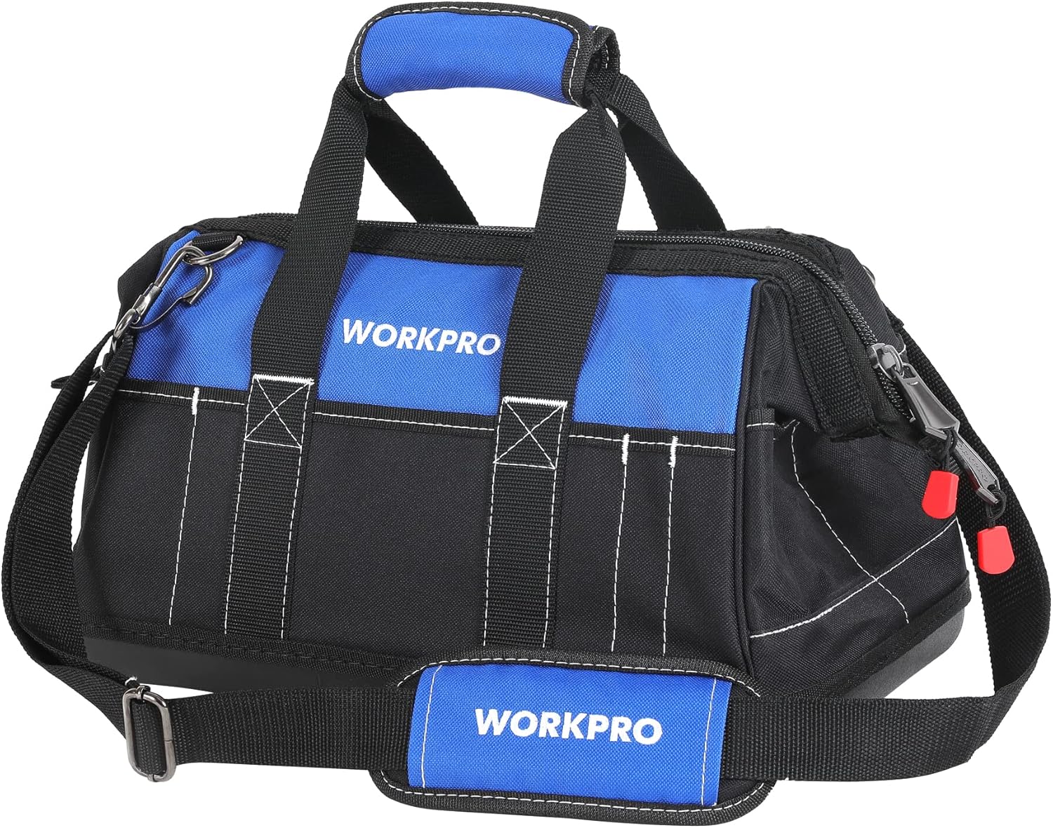 ⚡ Elektro & Technik – WORKPRO 16-Zoll-Werkzeugtaschen-Organizer, harter Boden, weit offener Mund, robuste Mehrzweck-Werkzeugtasche mit verstellbarem Schultergurt