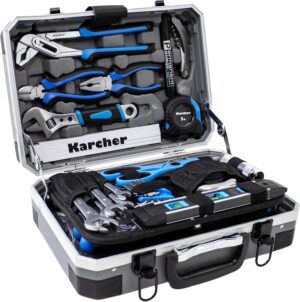 🔥 Angebote & Aktionen – Karcher Tool Box, 114 Piece Tool Set, I Tool Set Made of Chrome Vanadium & Carbon Steel with Hammer, Screwdriver, Socket Wrench, Bit Set and More Practical case for tools.