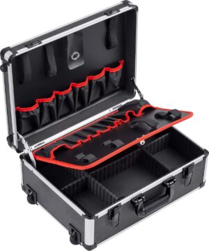⚡ Elektro & Technik – Meister, Empty Tool Box, Individual Compartments, With & Without Rubber Bands, Various Models, Organiser, Aluminium Case, Empty